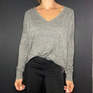 Express Gray Slouchy Sweater